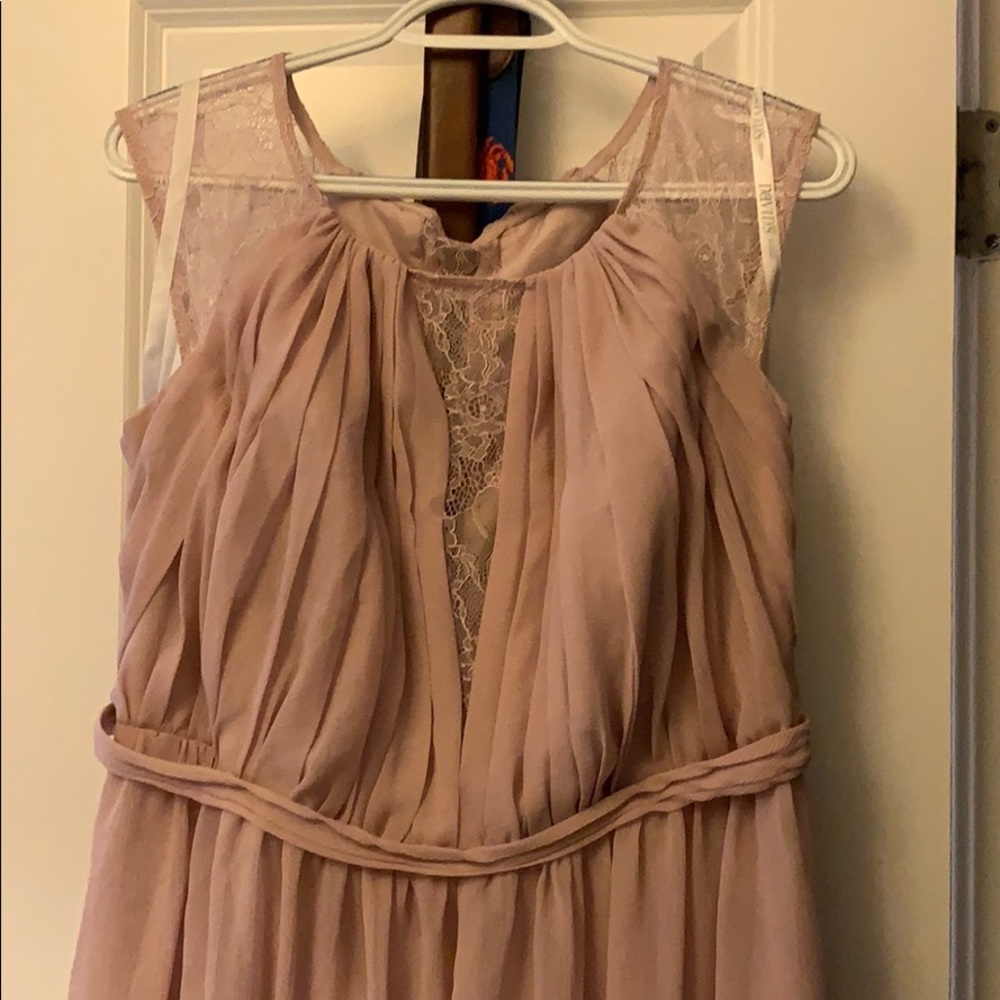 Long chiffon rose David’s bridal gown UNALTERED